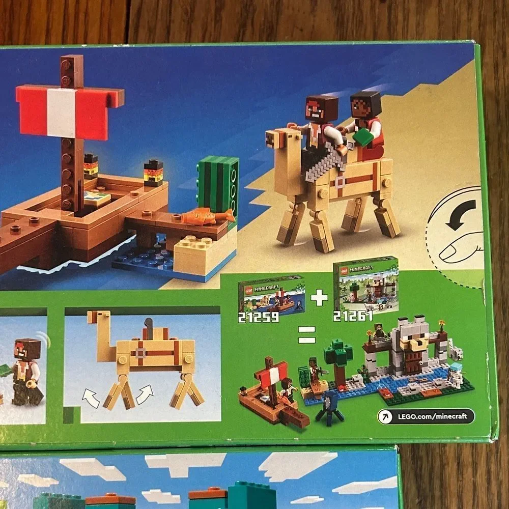 2 🆕 LEGO Minecraft Adventure sets Pirate 🏴‍☠️ 21259 Desert🏜️Patrol 21267